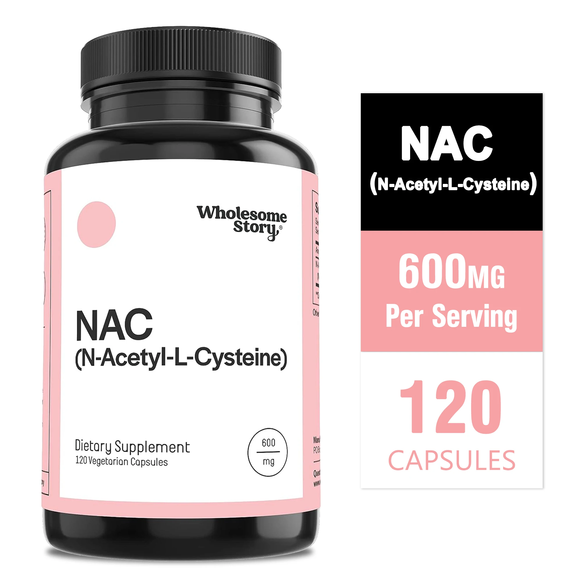 Nac N Acetyl Cysteine - NAC (N-Acetyl L-Cysteine) 600mg - Suplement